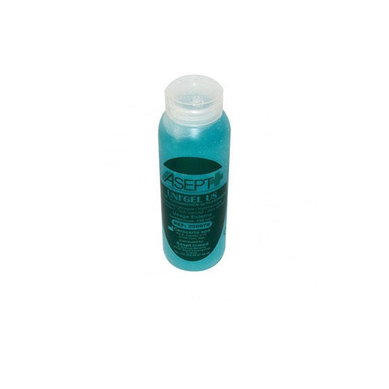 Gel de contact Asept bleu flacon de 250 ml